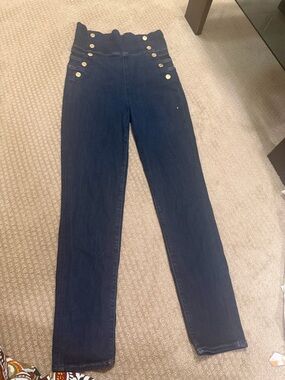 Guess Dark Blue Denim Jeans with Gold Logo